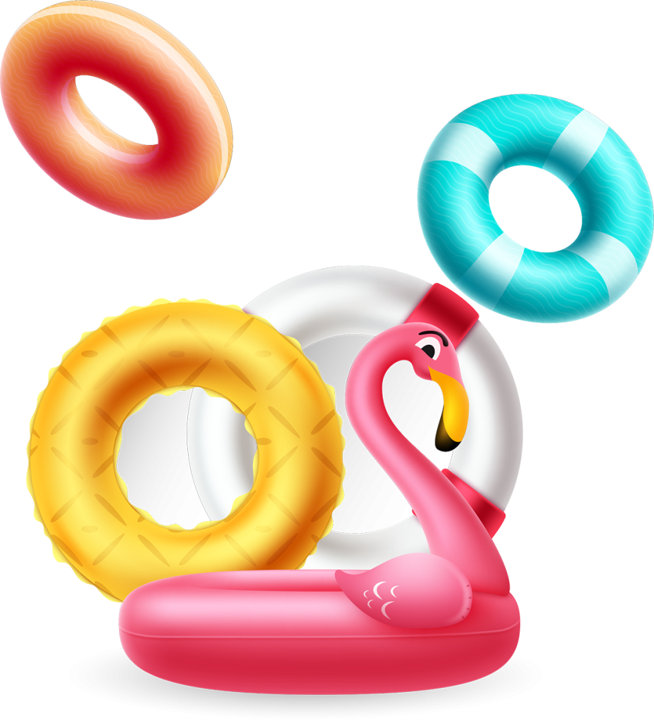 bouée flamant rose